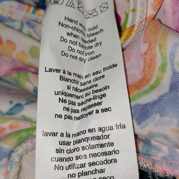 Lauren Ralph Lauren Tankini Top Size 16 Multicolored Paisley Red - Picture 6 of 9